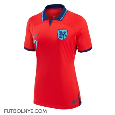 Camiseta Inglaterra Jack Grealish #7 Visitante Equipación para mujer Mundial 2022 manga corta